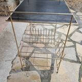 Table d appoint range vinyle vintage
