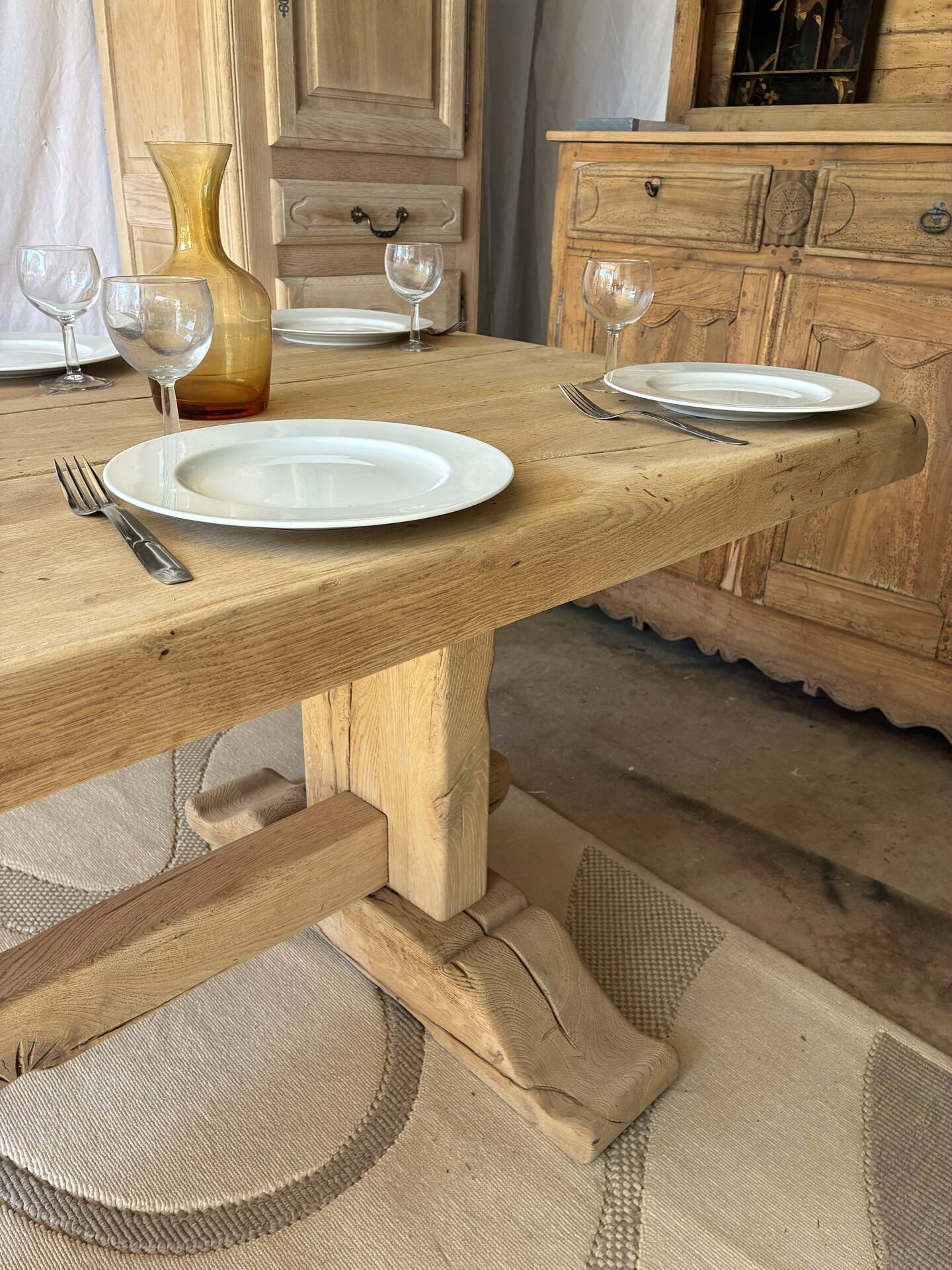 Monastery table in solid oak