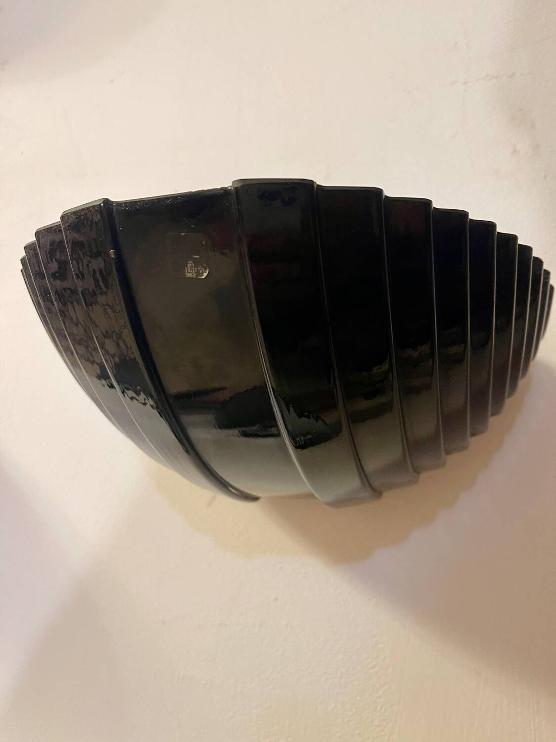 Black Murano glass wall lights by Vetri, Italy 1990