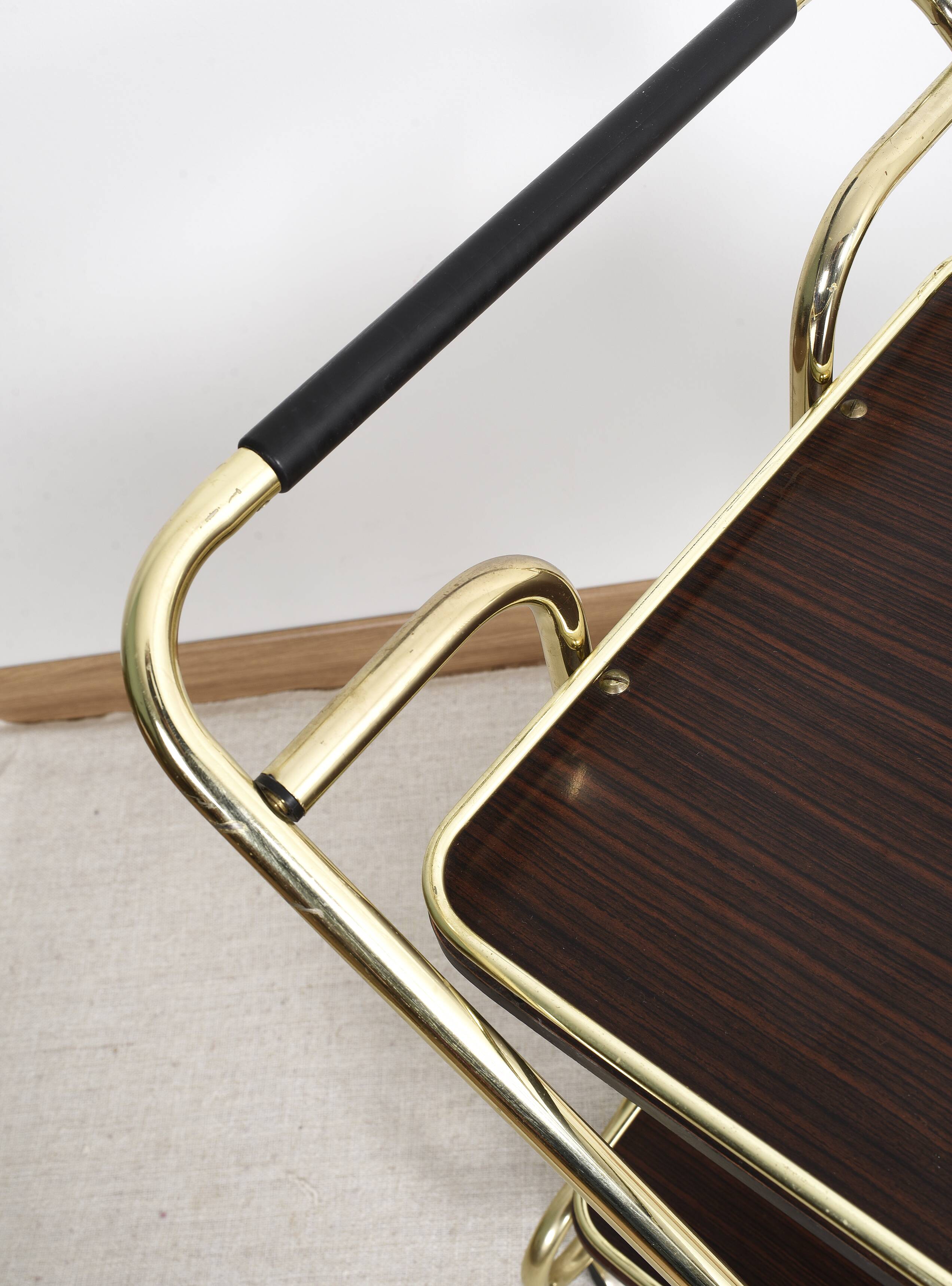 Trolley, bar service, folding table, in formica