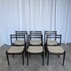 Ensemble de 6 chaises de salle à manger en bois de hêtre vintage / Style scandinave des années 50