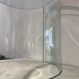 Coffee table 2 half moon Tempered glass Italy 70