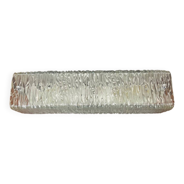 Applique verre moulé glacé années 60
