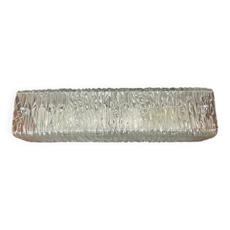 1960s frosted molded glass wall sconce