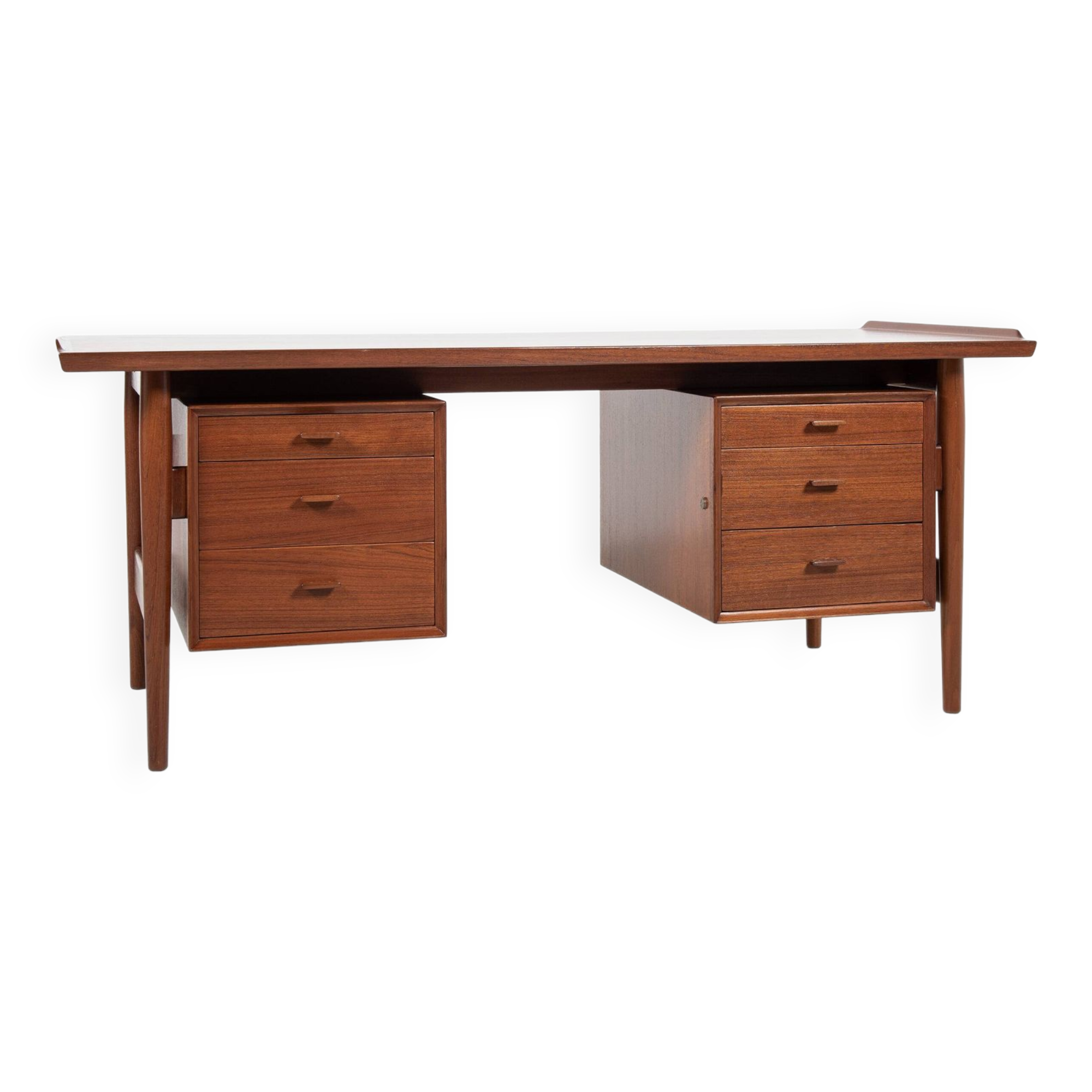 Midcentury Danish desk in teak by Arne Vodder for Sibast 1960s - 180cm