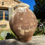 Ancient terracotta pottery jar from the 19th century