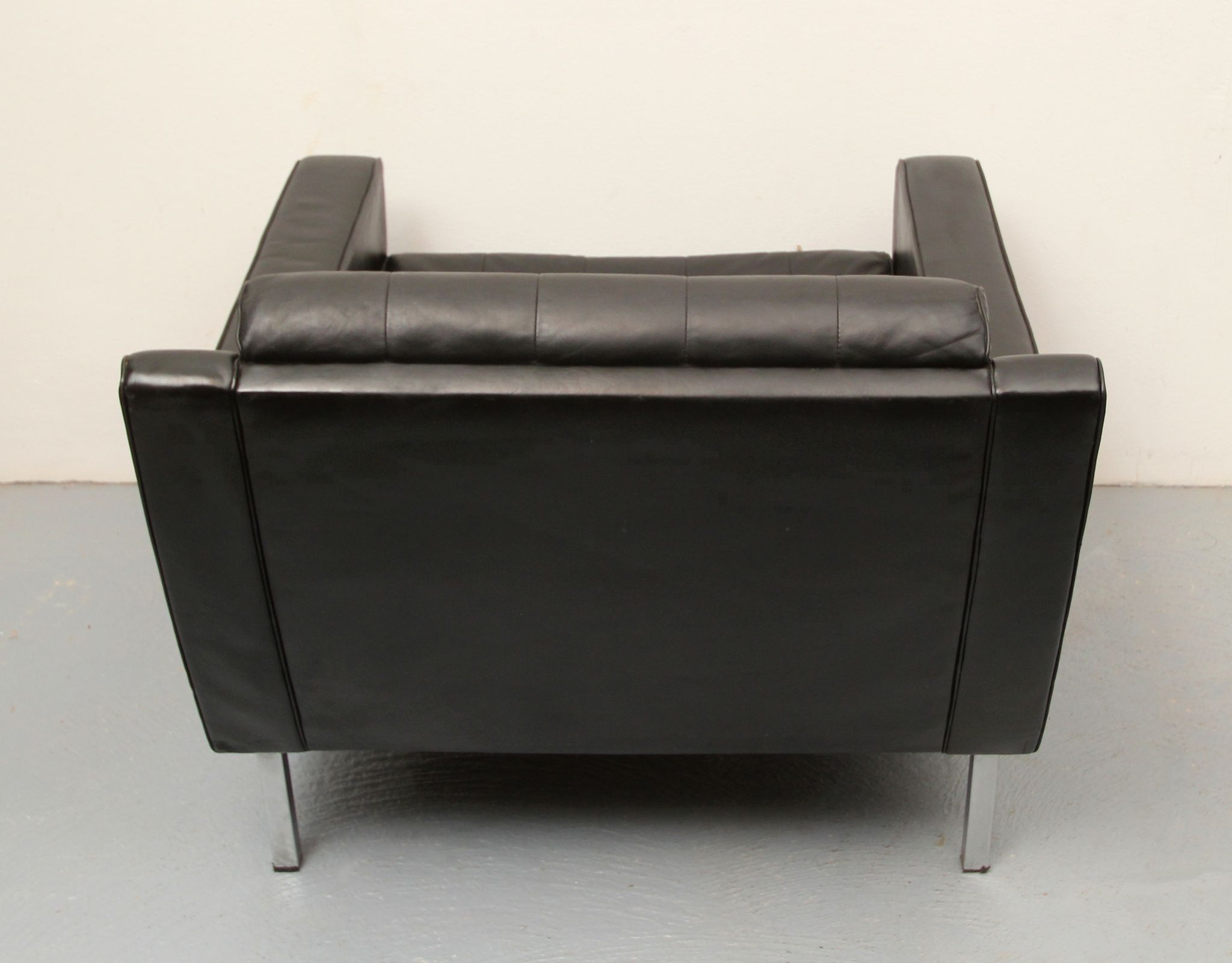 1960s leather chair black