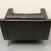 1960s leather chair black