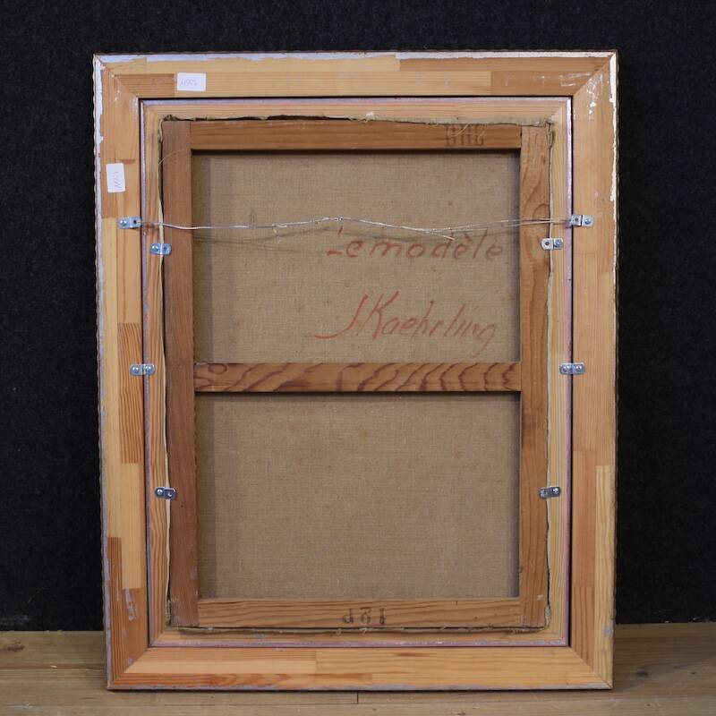 20th century French signed female nude painting