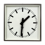 Industrial Square Railway Clock from Pragotron 1970s