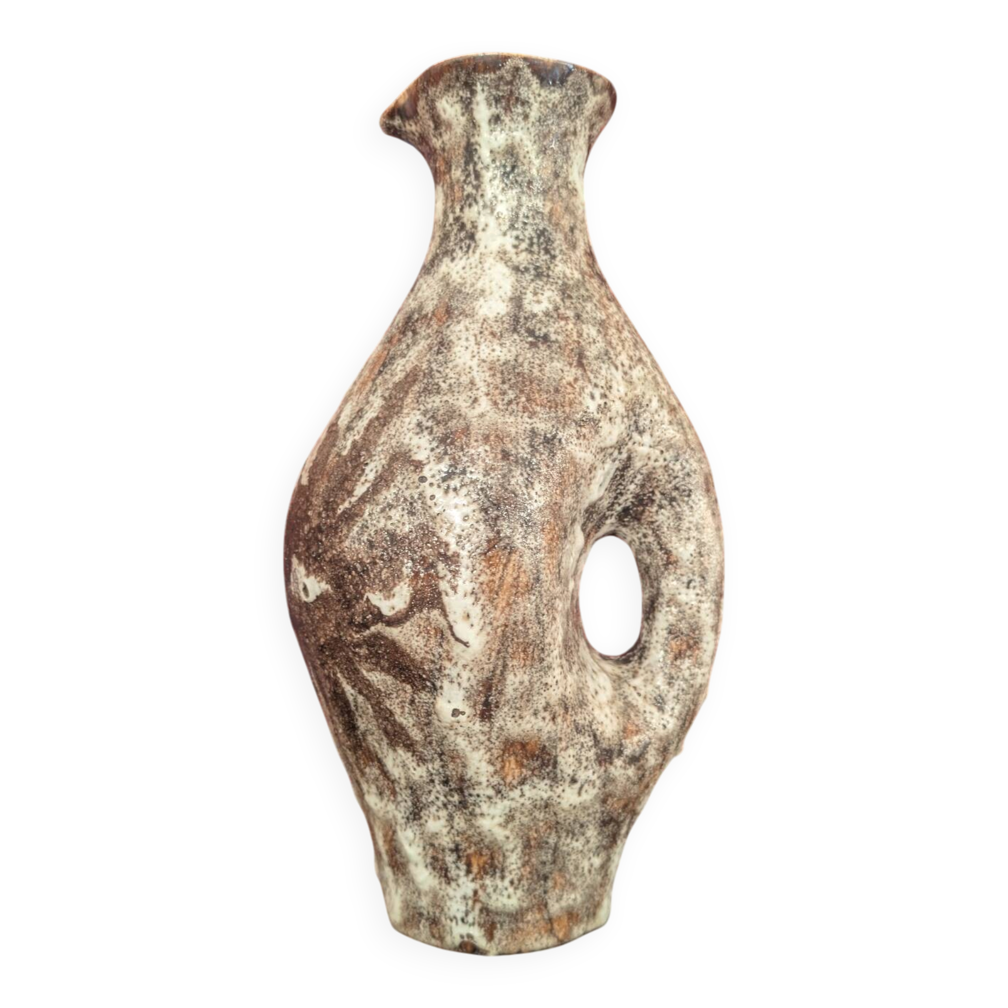 Brutalist ceramic vase pitcher