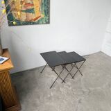 Adnet 1950s nesting tables trio