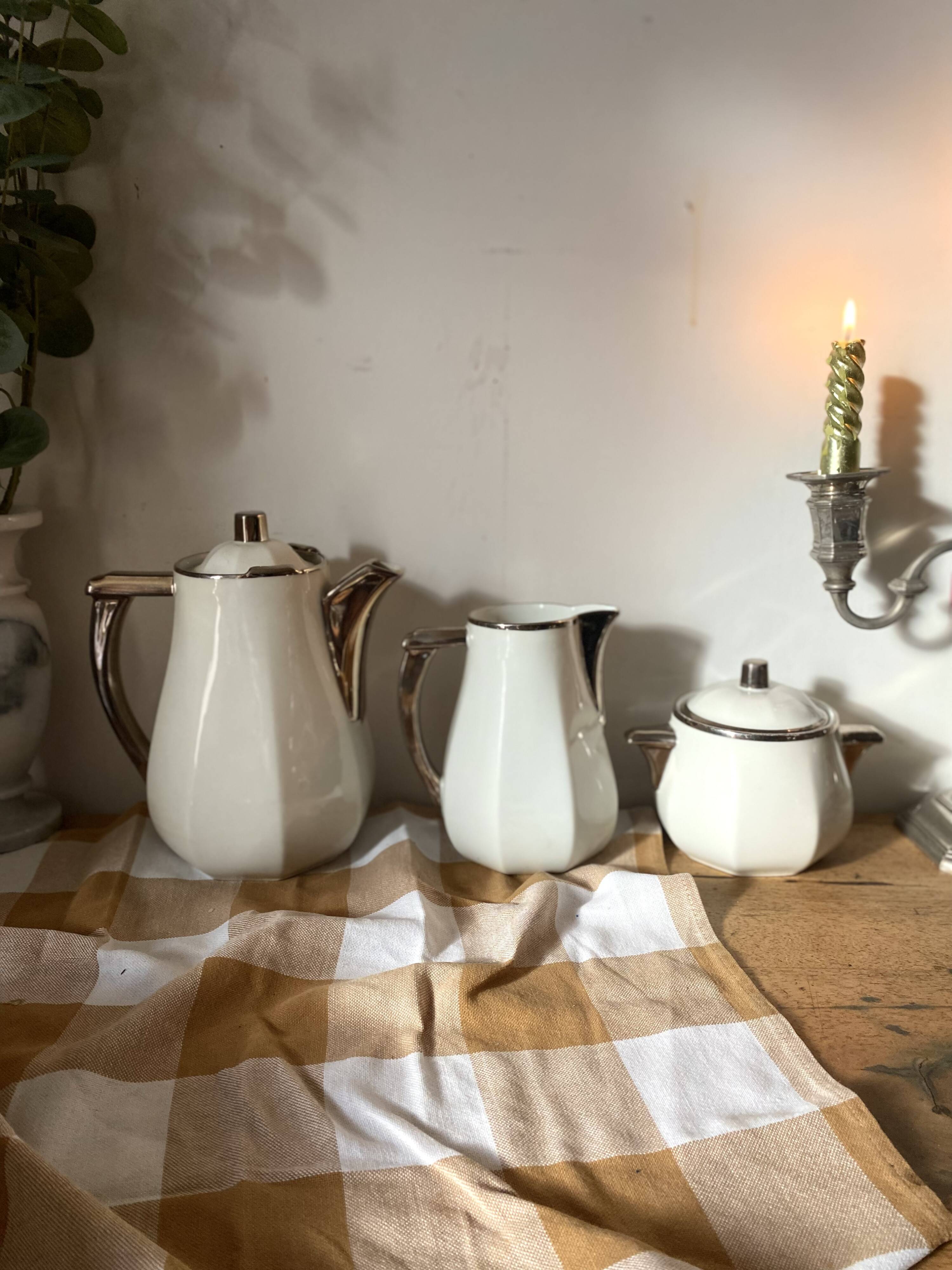 Art Deco coffee service in Aluminite Frugier