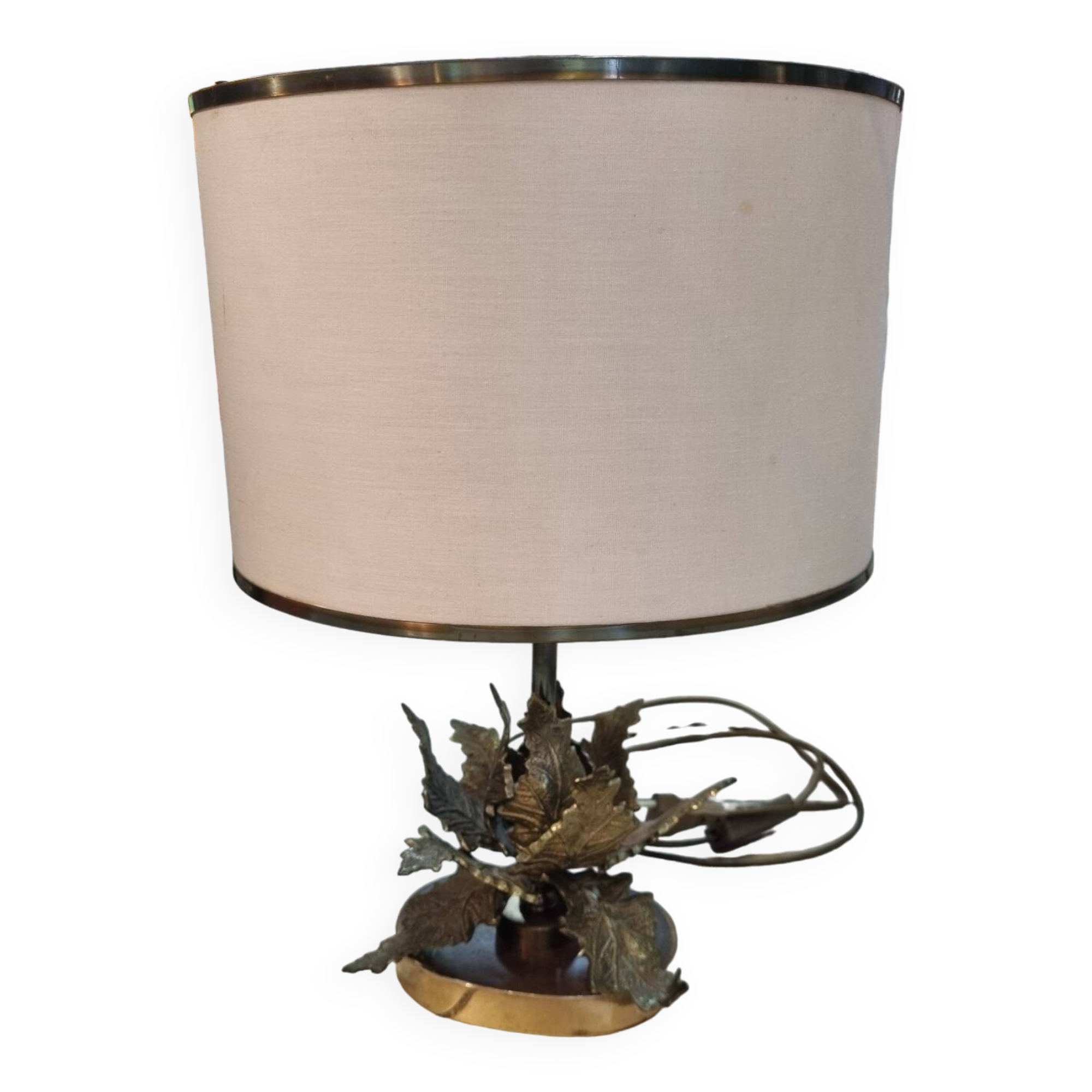 table lamp, bronze foliage Circa 1960