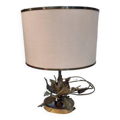 Lampe, feuillage bronze Circa 1960