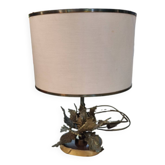 Lampe, feuillage bronze Circa 1960
