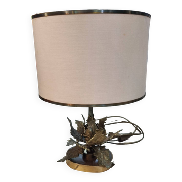 table lamp, bronze foliage Circa 1960