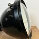 Industrial Black Enamel Factory Spotlight with Convex Glass Cover, 1960s