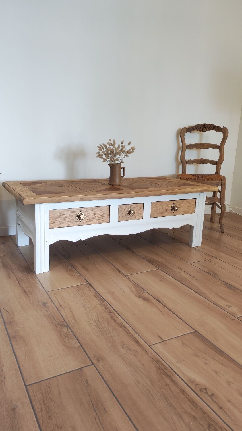 Louise - renovated solid oak coffee table