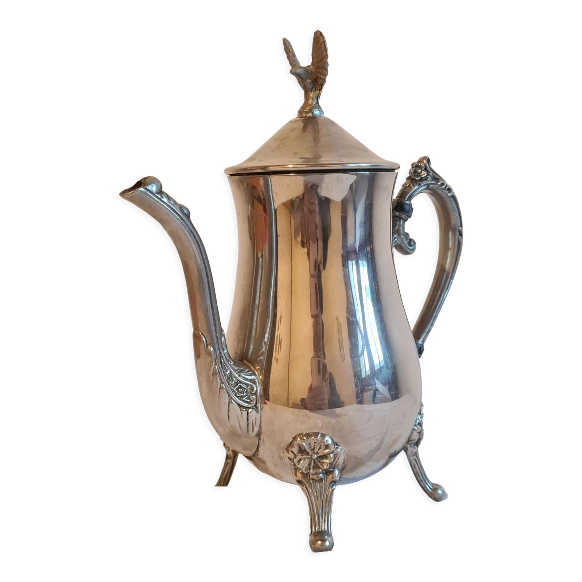Silver vintage teapot