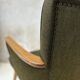Pair of vintage wooden and fabric armchairs from the 1960s.