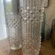 2 Pressed Crystal Roller Vases