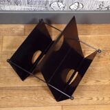 Italian 1980 metal magazine rack