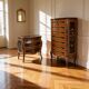 Wooden bedroom suite with inlays in mid-century Italian style, by Pacifici Prete, Rome.