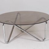 French tubular steel coffee table/coffee table, 1970s