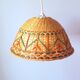 Woven wicker pendant light, 1970s.