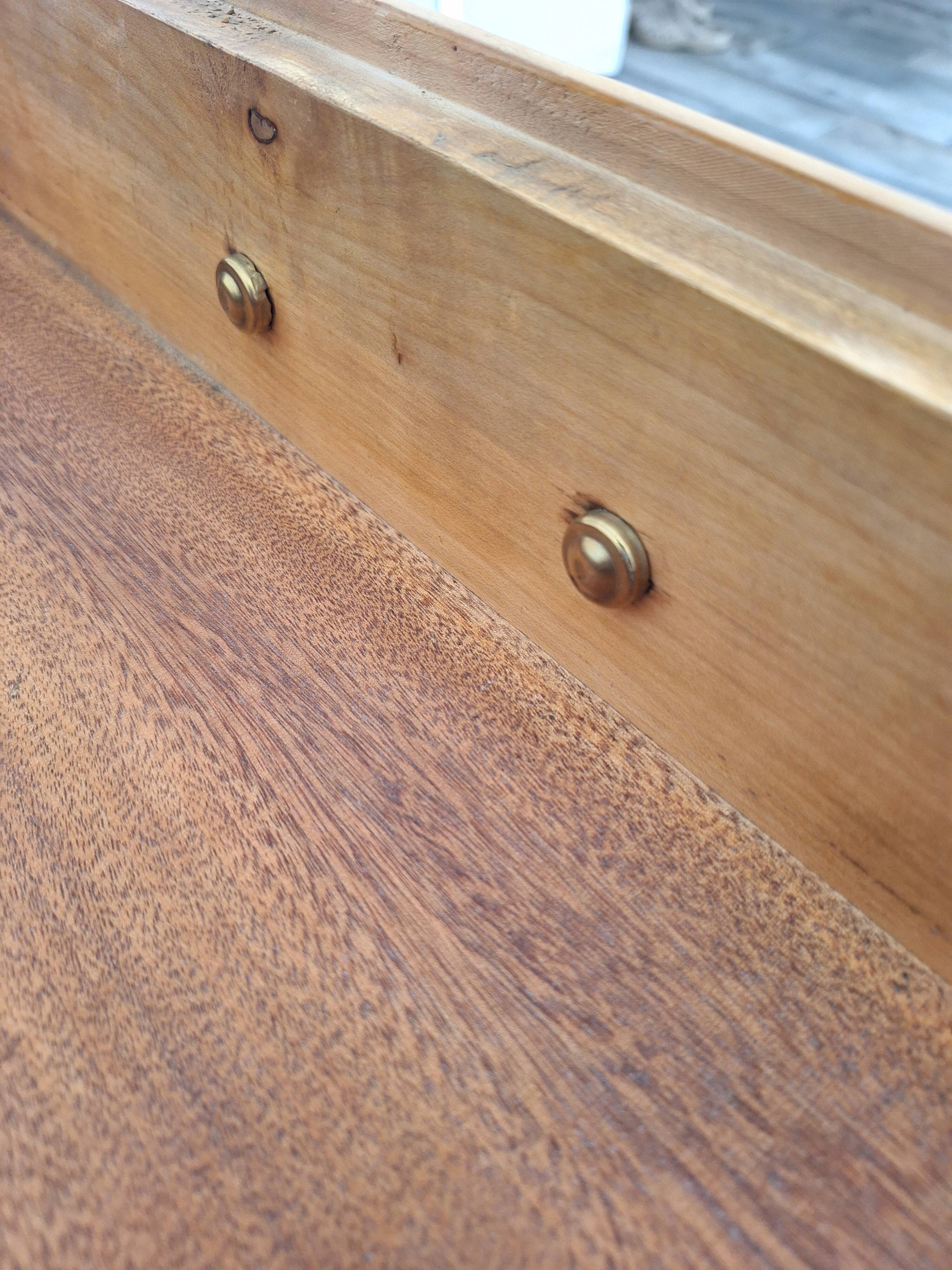 Low buffet in solid cherry wood renovated – Louis XV style – 250 cm
