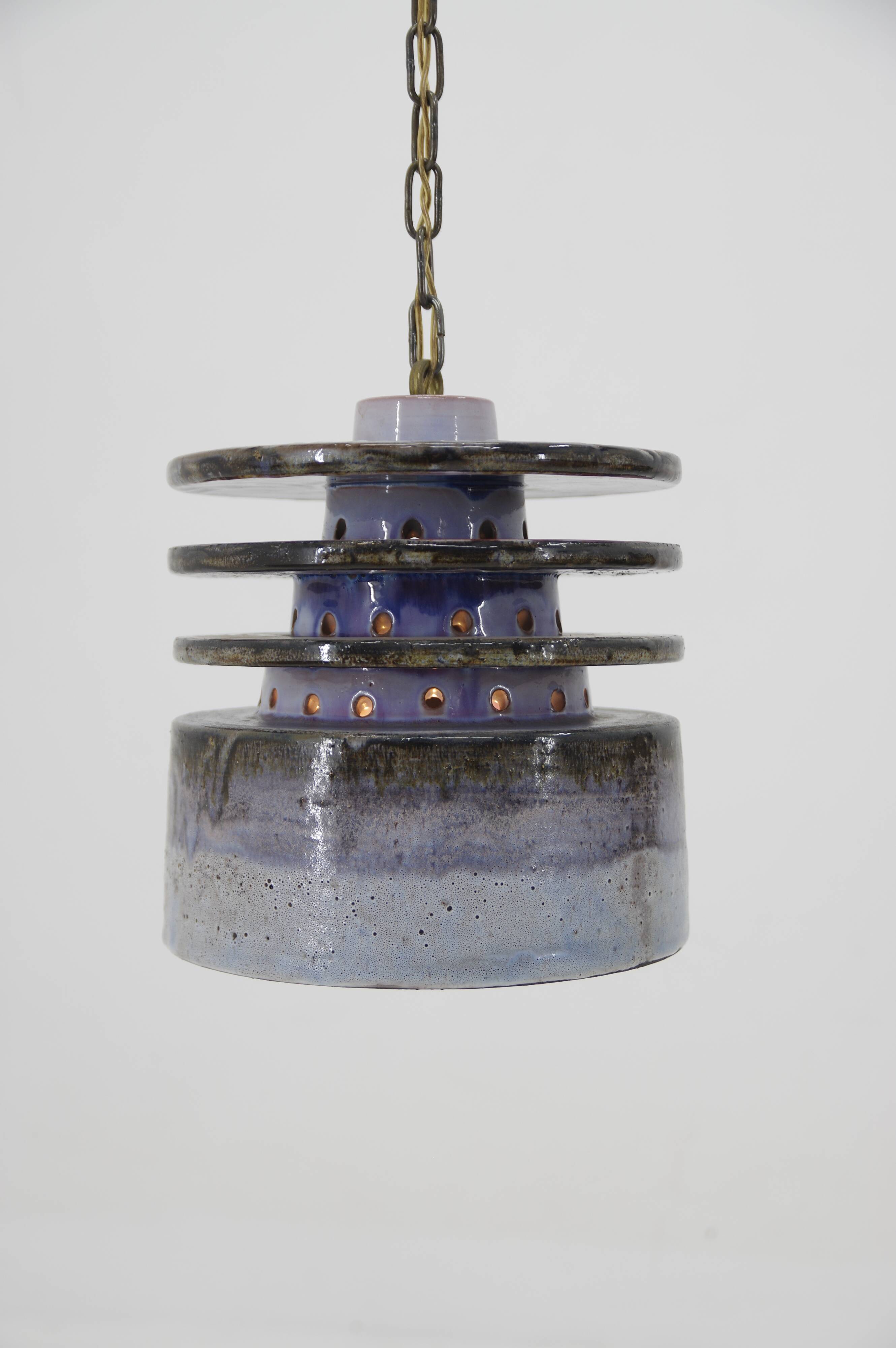 Ceramic Pendant Lamp by Jette Helleroe for Axella, Denmark