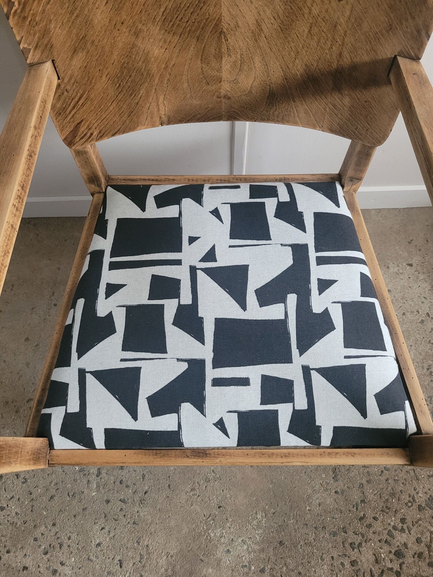 Restored brutalist style armchair