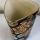 Grand Vase Vallauris Décor Floral peint à la main H 30 cm