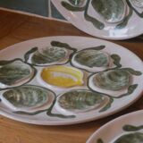 Assiettes à huîtres en faïence de Belon