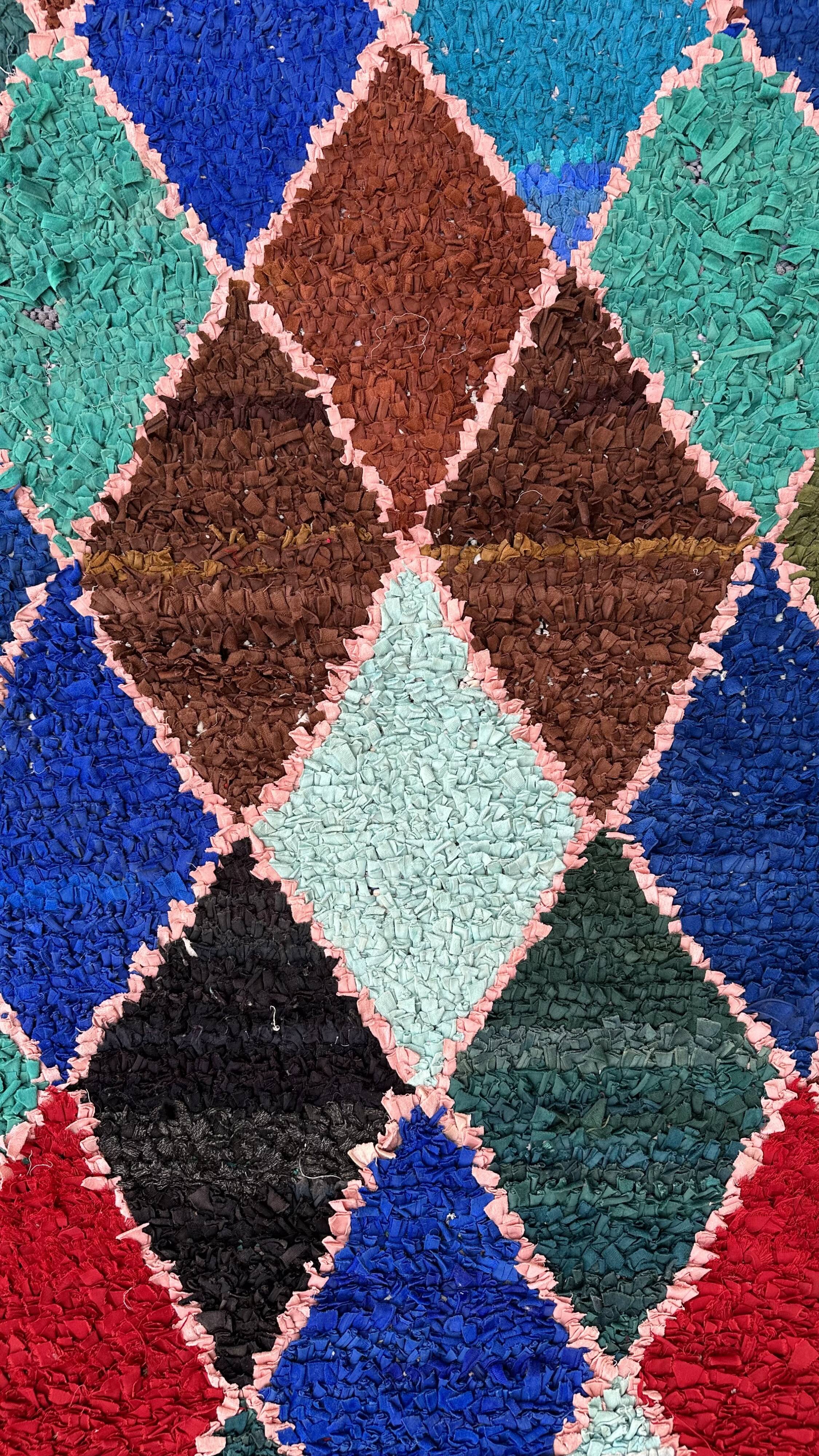 Colorful Boucherouite Moroccan rug - 71 x 209 cm