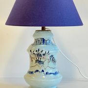 Lampe céramique bleue océan