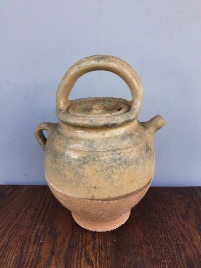 Vinaigrier terracotta partially glazed