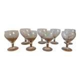 Lot de 8 verres à pied en cristal