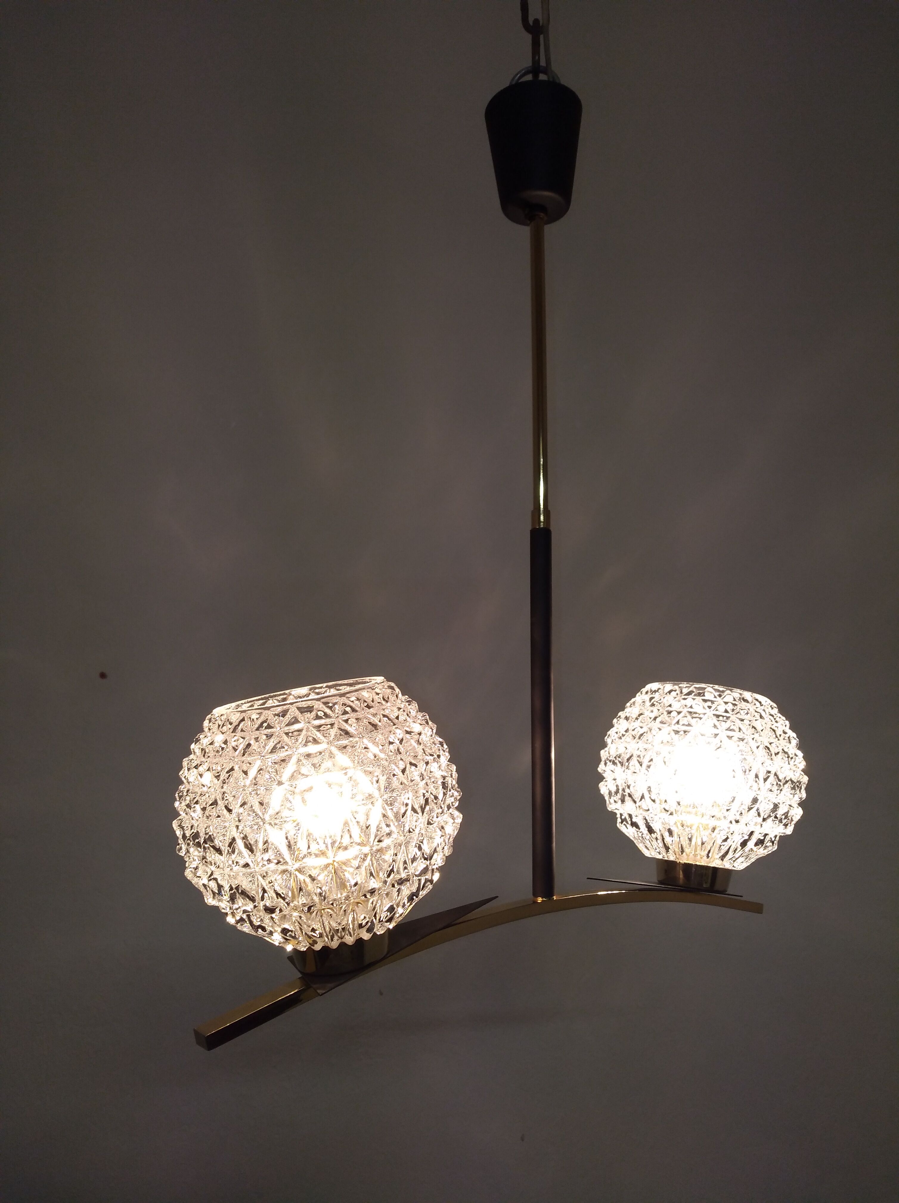 Arlus 2-fire chandelier from the 1950s