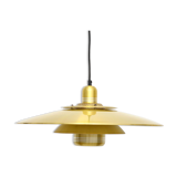 Vintage pendant lamp in golden brass, Denmark, 1970s