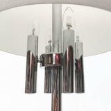 Italian space-style floor lamp from the 1960s with a stone base.