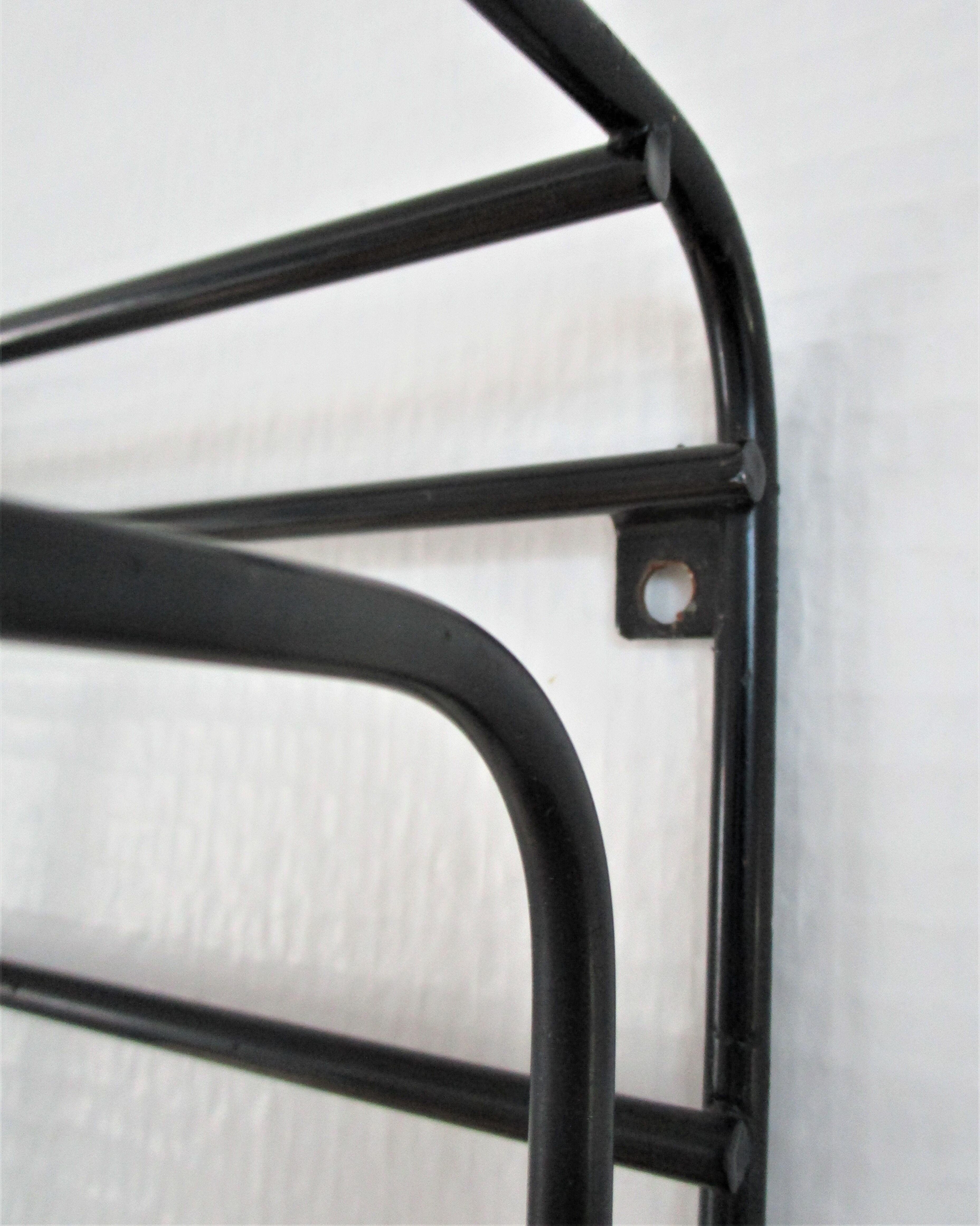 Coat rack metal black ikea design 80s
