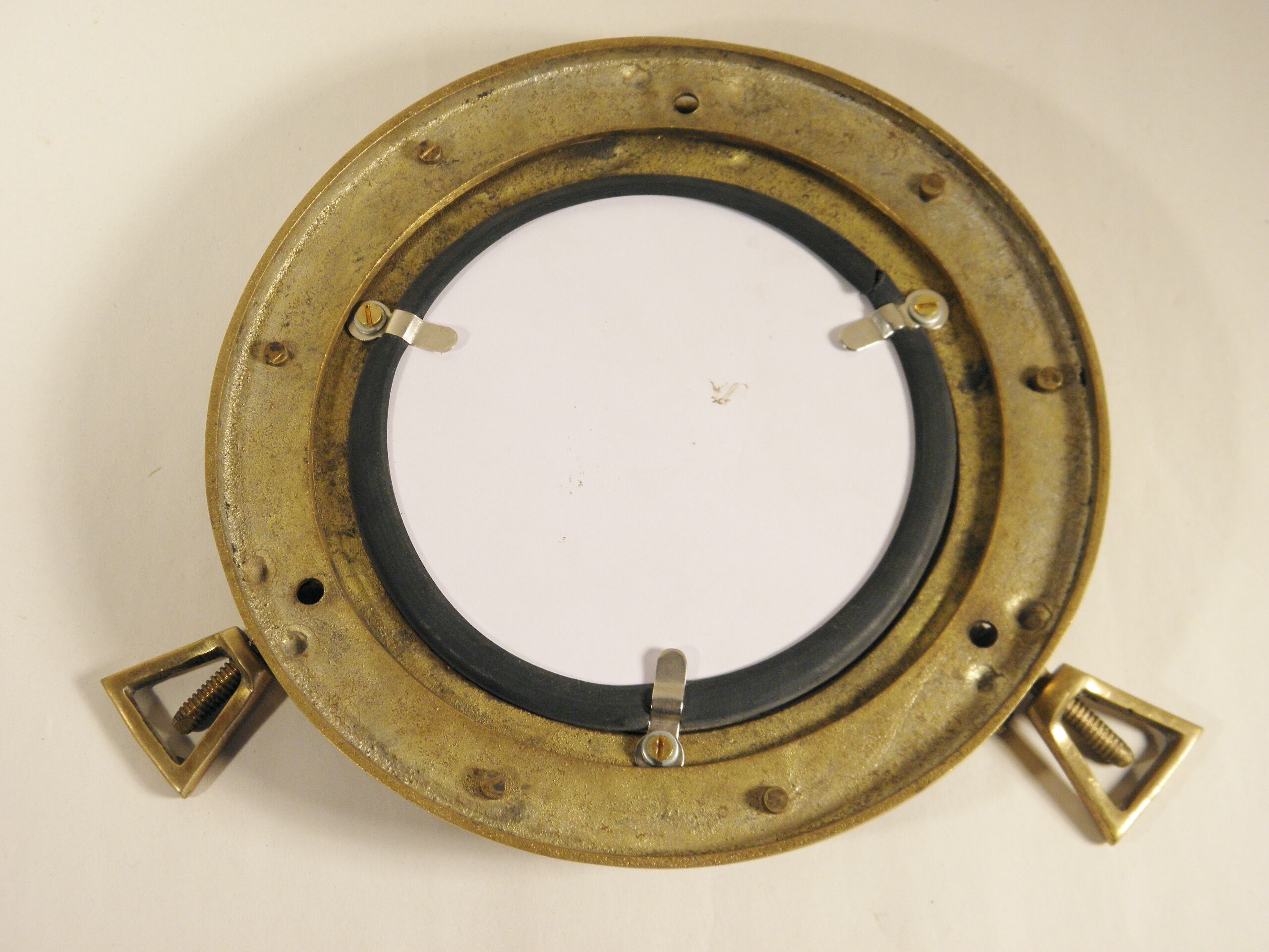 Mirror "porthole" in brass 18 cm