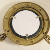 Mirror "porthole" in brass 18 cm