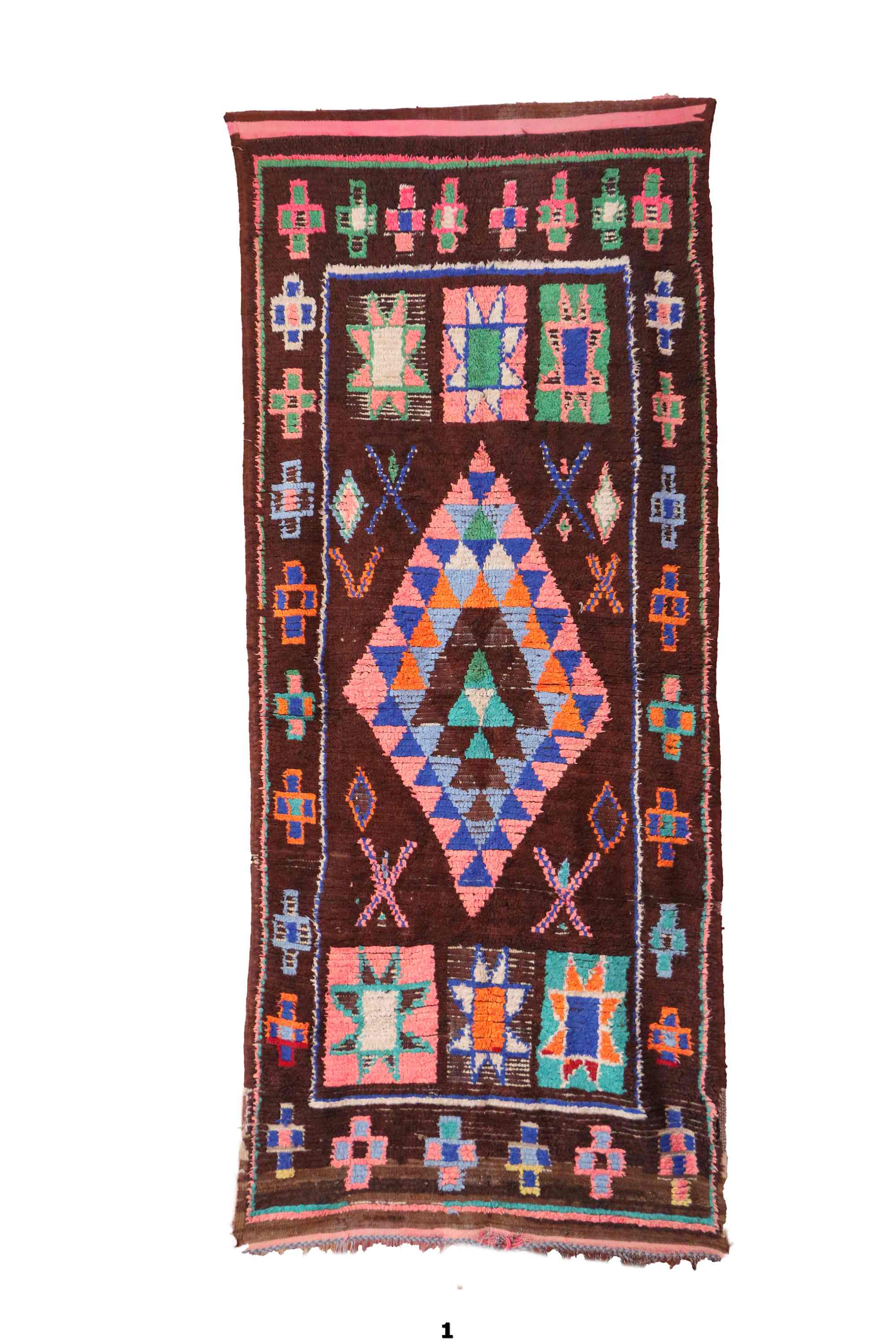 Old berber carpet - 123 x 290 cm