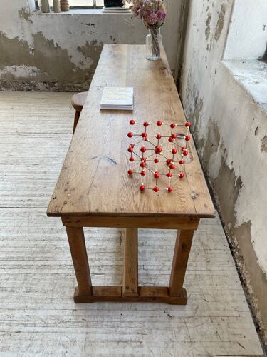 Table de ferme bureau collectivité chêne 220 cm