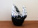 Black and white ceramic pitcher