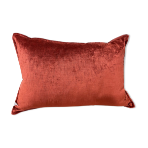 Coussin en velours piment 35x50