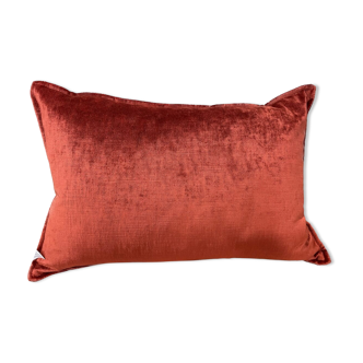 Coussin en velours piment 35x50 cm